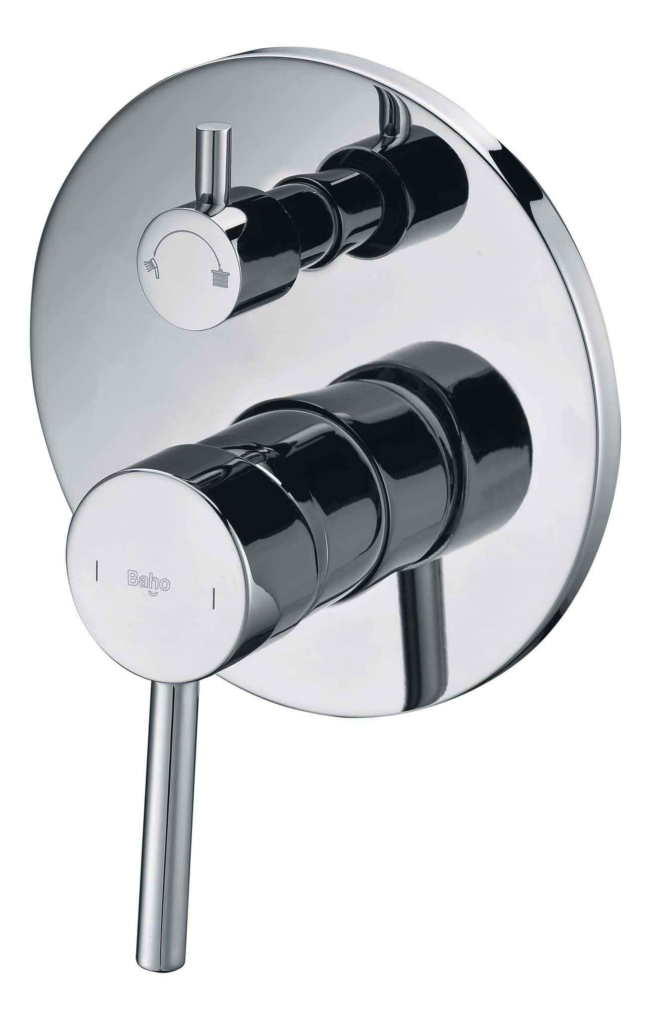 Grifo RONDO de ducha cromo 2 vías empotrado