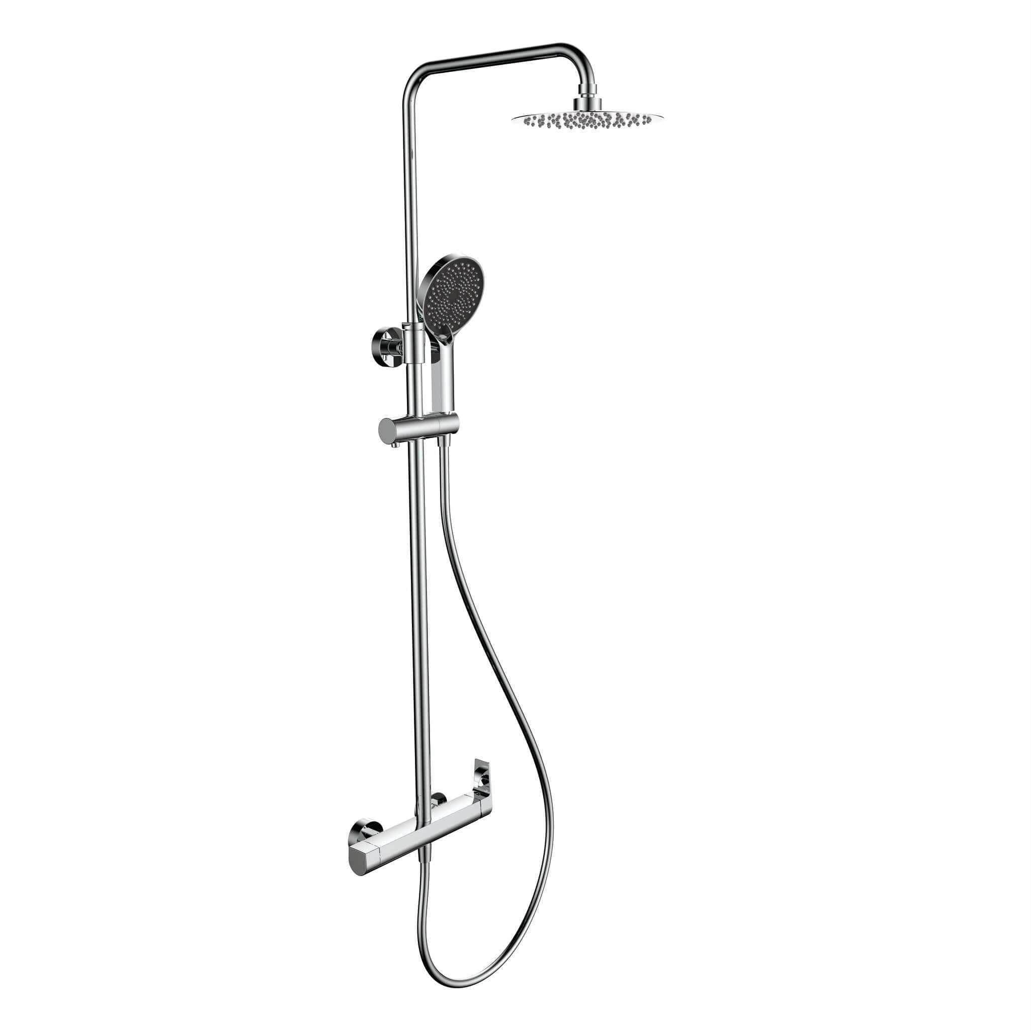 Equipo de ducha Baho Plano cromo